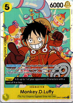 One Piece Foil - Monkey.D.Luffy (109) - OP07 / NM / English - Image 1