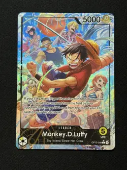 Monkey D Luffy OP15-098 Alternate Art Adventure on Kami's Island Foil ENGLISH - Image 1