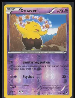 Drowzee Reverse Holo 35/111 Pokemon XY: Furious Fists LP Pokemon Card - Image 1