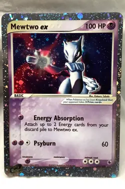 Pokemon Mewtwo ex 101/109 EX Ruby & Sapphire Ultra Rare Holo Basic 100 HP Card - Image 1