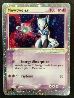 Pokemon Mewtwo ex 101/109 EX Ruby & Sapphire Ultra Rare Holo Basic 100 HP Card - Image 2