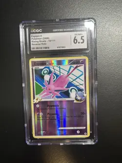 CGC 6.5 Espeon 4 2009 Rising Rivals 18/111 Reverse Holo Pokemon Card - Image 1