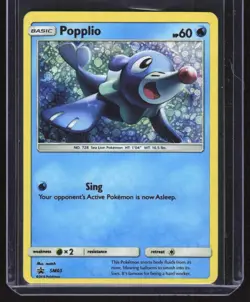 Pokemon TCG - Popplio - SM03 - Pokemon Sun & Moon Promo Sequin Holo Rare Card LP - Image 1