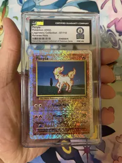 Pokemon TCG Ponyta Reverse Holo Card Legendary Collection-CGC WORLD RECORD-1of 1 - Image 1