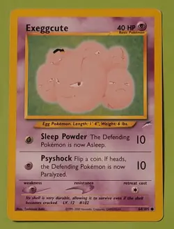 2002 Neo - Destiny Exeggcute #64 Non Holo Pokemon Card - Image 1