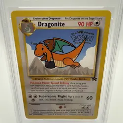 1999 POKEMON GAME MOVIE MOVIE PROMO #5 DRAGONITE PSA 8 - Image 3