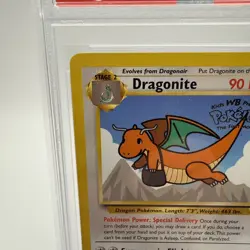 1999 POKEMON GAME MOVIE MOVIE PROMO #5 DRAGONITE PSA 8 - Image 4