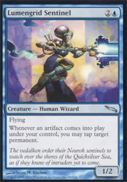 Lumengrid Sentinel -Foil Medium Play MTG Mirrodin - Image 1