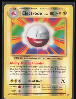 Electrode Reverse Holo 40/108 Pokemon XY: Evolutions MP Pokemon Card - Image 1