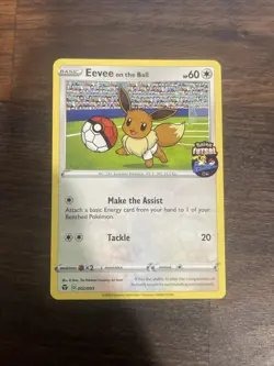 Pokemon Futsal 2020 Promo Trading Card | Eevee on the Ball - Image 1