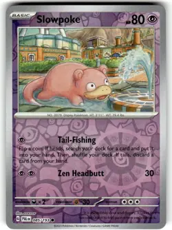 Pokemon Reverse Holo NM - Slowpoke 085/193 Common - Image 1