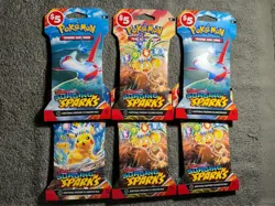LOT of 6 Pokemon Surging Sparks Sleeved Booster Packs - Image 1