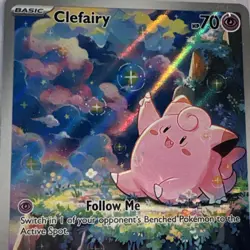 Pokemon TCG Lillie's Clefairy Ex 184/159 Sv09 Holo Special Illustration Rare - Image 2