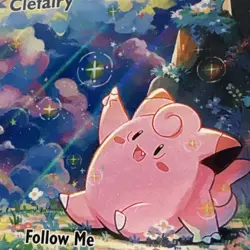 Pokemon TCG Lillie's Clefairy Ex 184/159 Sv09 Holo Special Illustration Rare - Image 5