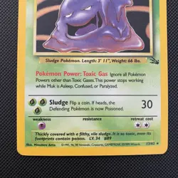Pokemon Muk 13/62 Fossil Unlimited Holo Rare WOTC MP Condition - Image 2