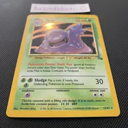 Pokemon Muk 13/62 Fossil Unlimited Holo Rare WOTC MP Condition - Image 4