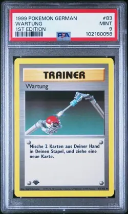 PSA 9 WARTUNG MAINTENANCE 83 BASE SET GERMAN 1ST EDITION POKEMON MINT - Image 1