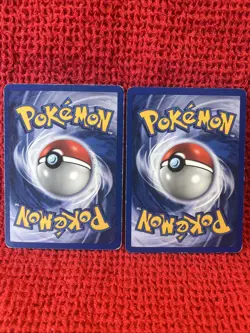 Slowpoke 67/82 Meowth 62/82 Team Rocket Regular MP-DMG Pokemon Vintage 1999 - Image 2