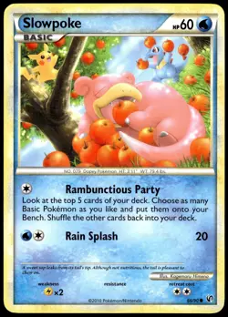 Slowpoke 66/90 Common HGSS Undaunted Pokemon LP - Image 1