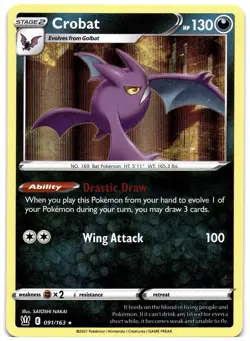 Crobat 091/163 Pokemon TCG Sword & Shield Battle Styles Holo MINT NM - Image 1