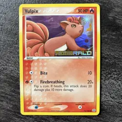 2005 Pokemon Vulpix EX Emerald 72/106 Reverse Holo Stamped - Image 1
