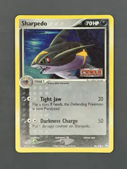 Sharpedo 38/108 EX Power Keepers Reverse Holo Stamp Pokemon HP - Image 1