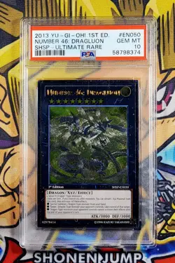 Yu-Gi-Oh! NUMBER 46 DRAGLUON 1st Ed SHSP-EN050 PSA 10 Ultimate Rare GEM MINT - Image 1
