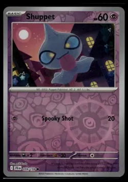 REVERSE HOLO Pokemon SV09: Journey Together #059/159 Shuppet Freshly Pulled - Image 1