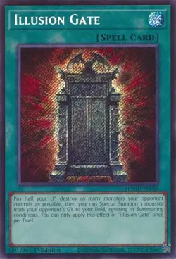 x1 Illusion Gate - MZMU-EN023 - Secret Rare - 1st Edition Yu-Gi-Oh! M/NM - Image 1