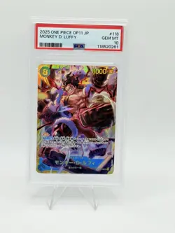 PSA 10 - 2025 ONE PIECE JAPANESE OP11-118 SEC MONKEY D. LUFFY - Image 1