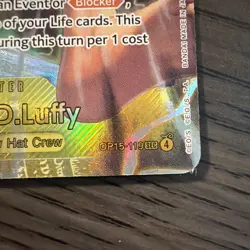 One Piece TCG Monkey.D.Luffy OP15-119 SEC Near Mint In Hand - Image 3