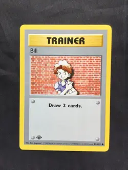 Pokemon Cards: Base Set 1st Edition Common: Bill 91/102 - Image 1