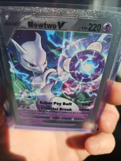 Mewtwo V Silver Foil Fan Art Premium Textured Collector Card - Image 5
