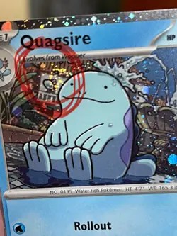 POKEMON QUAGSIRE SVP 156 HOLOFOIL COSMOS PROMO BLACK STAR WITH SWIRL NM CARD - Image 2