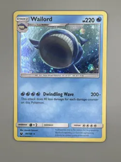 Wailord 40/168 Cosmos Holo Pokemon Card Celestial Storm 2018 LP - Image 1
