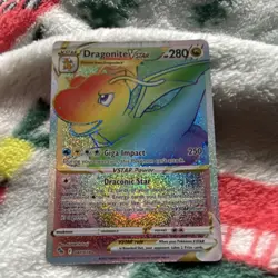 Pokemon Dragonite VSTAR Secret Rare Full Art Holo Pokemon GO Card 081/078 280HP - Image 1