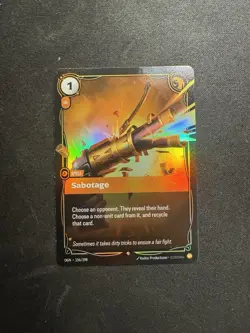 Riftbound Origins - Sabotage - OGN 156/298 - Foil NM/M Card x2 (TWO COPIES) - Image 4