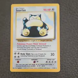 Pokemon Snorlax 11/64 Foil 1999 Card Misprint No Jungle Symbol Moderately Played - Image 1