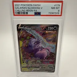 GRADED PSA 8 2021 Pokemon SWSH Galarian Slowking V Chilling Reign-FA #178 - Image 1