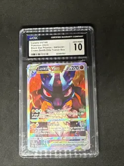 2023 Pokemon Lucario VStar SWSH291 CGC 10 Crown Zenith Black Star Promo - Image 1