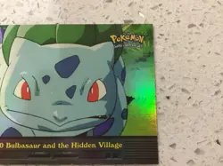 2000 Topps Pokemon Blue Label TV Animation EP10 Bulbasaur Hidden Village Foil NM - Image 3