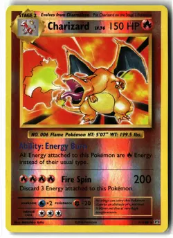 Charizard ⭐ 11/108 Reverse Holo Rare Evolutions 2016 Pokemon LP/MP - Image 1