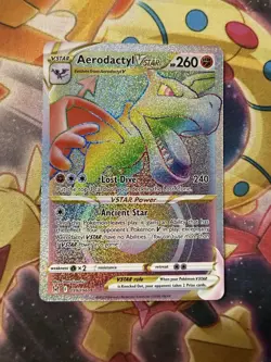 Aerodactyl VSTAR Secret 199/196 Lost Origin Sword & Shield Pokemon TCG NM - Image 1