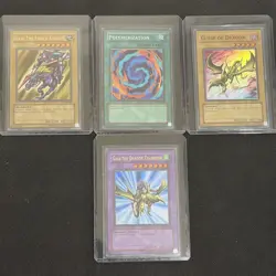 Gaia the Dragon Champion/Fierce Knight/Curse of Dragon/Polymerization LOB set - Image 1
