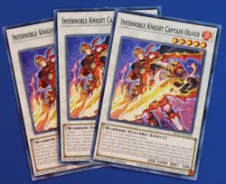 Yugioh! 3x Infernoble Knight Captain Oliver MP21-EN188 Common 1st Ed NM - Image 1