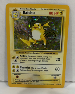 SET of 2: 1999 Pokeman Cards RAICHU *** HOLO ***#14 & RAICHU (Fossil Set) #29 - Image 4