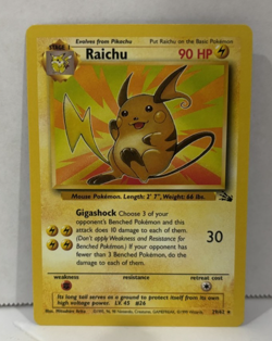 SET of 2: 1999 Pokeman Cards RAICHU *** HOLO ***#14 & RAICHU (Fossil Set) #29 - Image 5