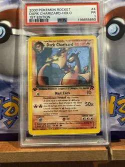 Pokemon Dark Charizard Team Rocket 1st Edition Holo Rare #4 PSA 1 - Image 1