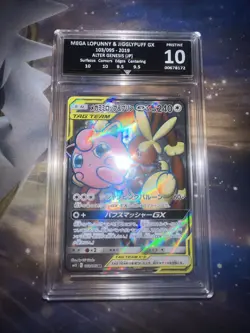GG Pristine 10 Mega Lopunny & Jigglypuff GX 103/095 Alter Genesis Pokemon Card - Image 1