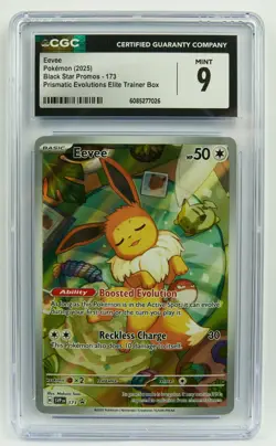 Eevee #173 Black Star Promo Prismatic ETB CGC 9 SVP 2025 Pokemon Card Slab - Image 1